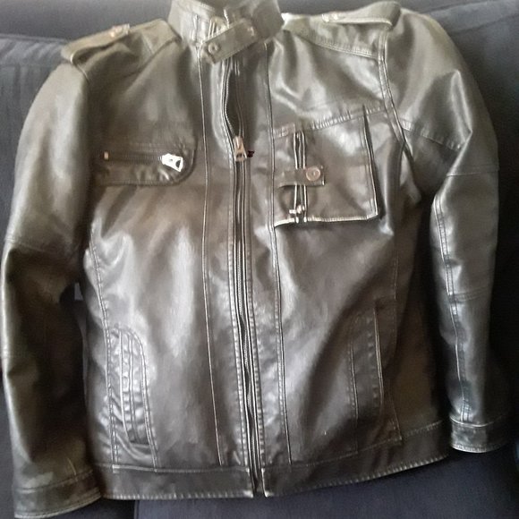 David Outerwear Faux Leather jacket - Picture 1 of 8